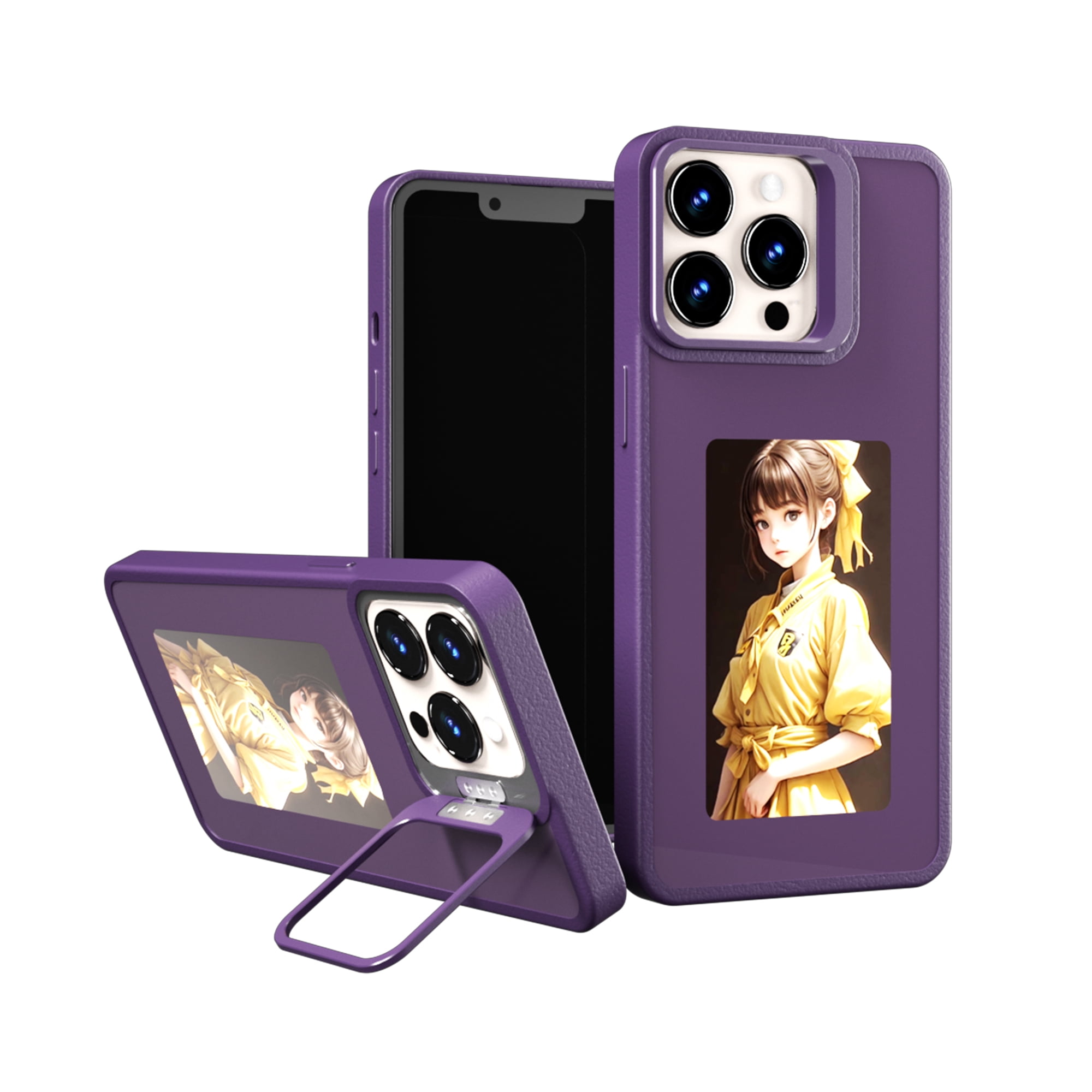 Smart Ink Screen Phone Case with 4 Color E-Ink Display Picture, Easy to APP DIY Your Favorite Photos, No Power Consumption NFC Phone Case for iPhone ... Smart Ink Screen Phone Case with 4 Color E-Ink Display Picture, Easy to APP DIY Your Favorite Photos, No Power Consumption NFC Phone Case for iPhone ...