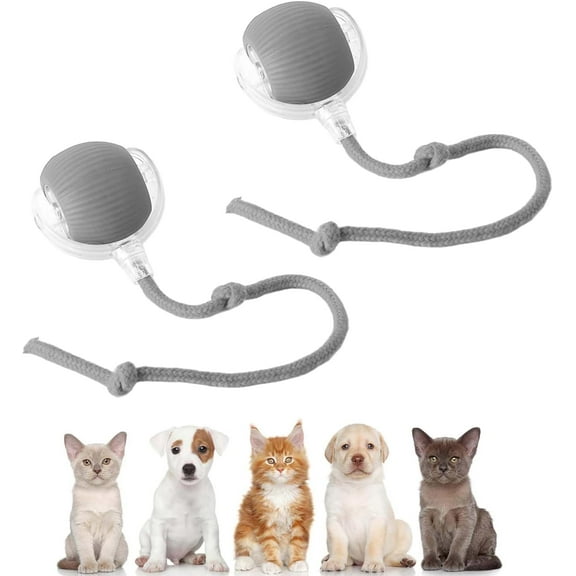 Smart Interactive Cat Toy Ball, Automatic Self-Rolling Teaser for Indoor Cats & Kittens, USB Rechargeable with 3 Modes