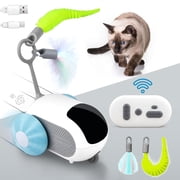 Interactive Cat Toy for Indoor Cats, Interactive Cat Toy with 2-Speed Remote Control,Remote Control Cat Toy, USB Rechargeable Automatic Cat Exercise Toys for Bored Indoor Adult Cats Kittens