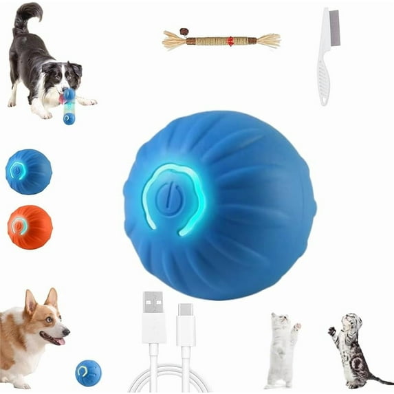 Smart Interactive Dog Toy, Wicked Ball AIR, Automatic Moving, Bouncing, and Rotating, E-TPU Material, IPX7 Waterproof Rating, Active Rolling Ball for Medium and SmallDogs
