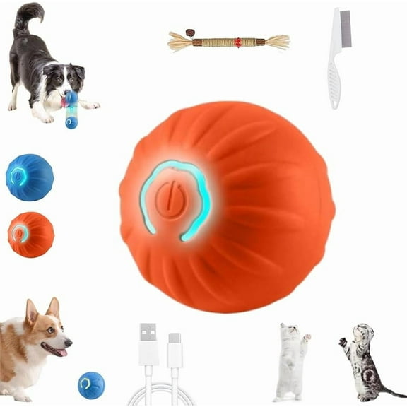 Smart Interactive Dog Toy, Wicked Ball AIR, Automatic Moving, Bouncing, and Rotating, E-TPU Material, IPX7 Waterproof Rating, Active Rolling Ball for Medium and SmallDogs