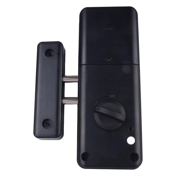 Smart Invisible Door Lock for Wood Doors, Electronic Keyless Entry System with Tuya APP Control, Card Unlock, No Drill Installation, Indoor Burglar Protection, Multiple Unlocking Methods (Black)