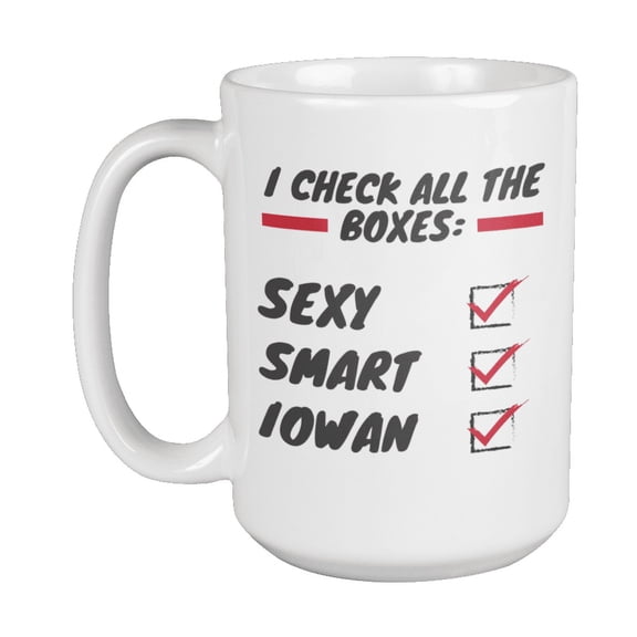 Smart Iowan, Iowa USA or US State American Coffee & Tea Gift Mug (15oz)