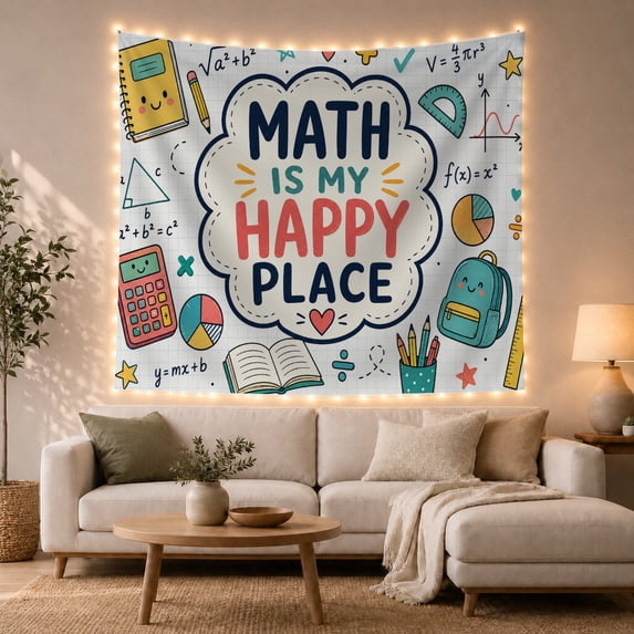 Smart Is Cool School and Science Tapestry Wall Hanging