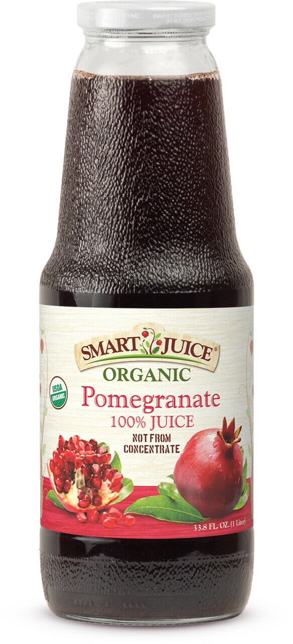 Smart Juice Organic Pomegranate Juice 33.8 fl oz (1L) (Pack of 6
