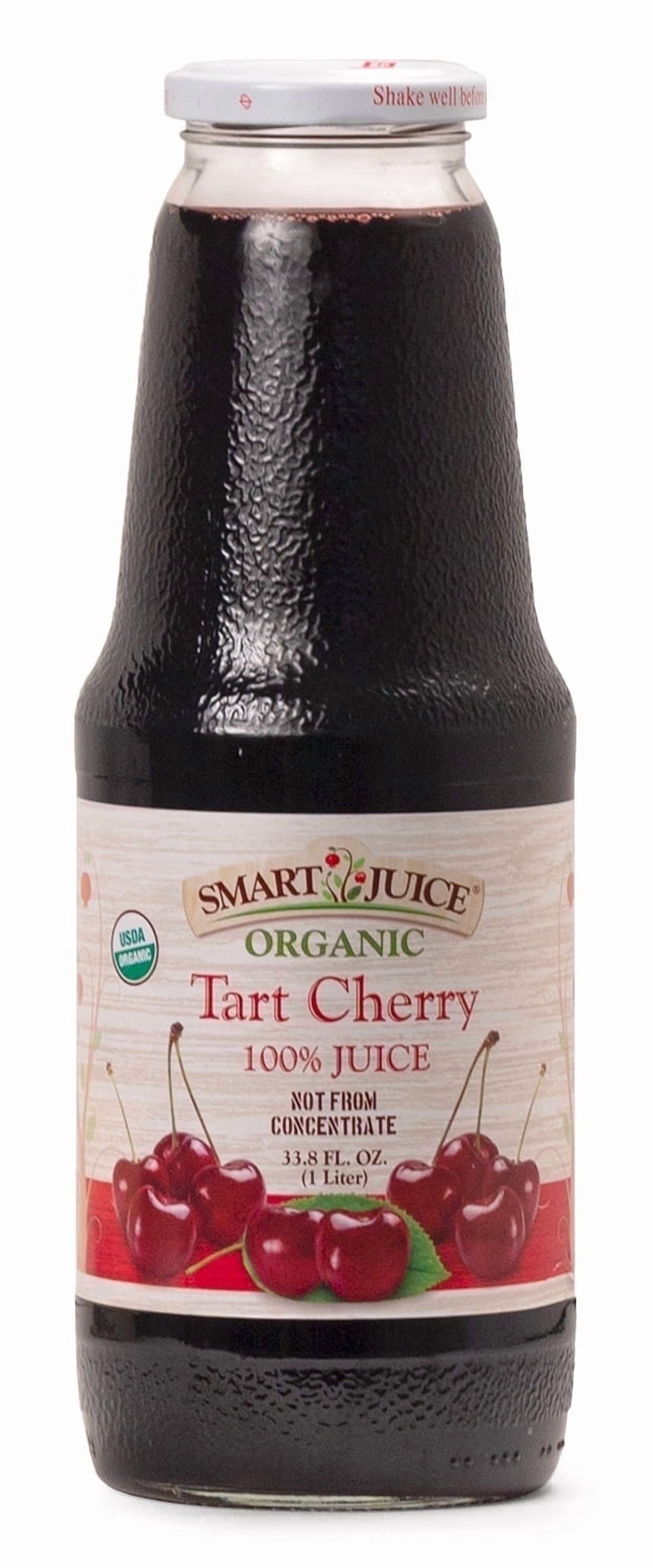 Smart Juice Organic Tart Cherry Juice  - 100% Juice, Not From Concentrate - 33.8 fl oz (1L) - (case of 6)