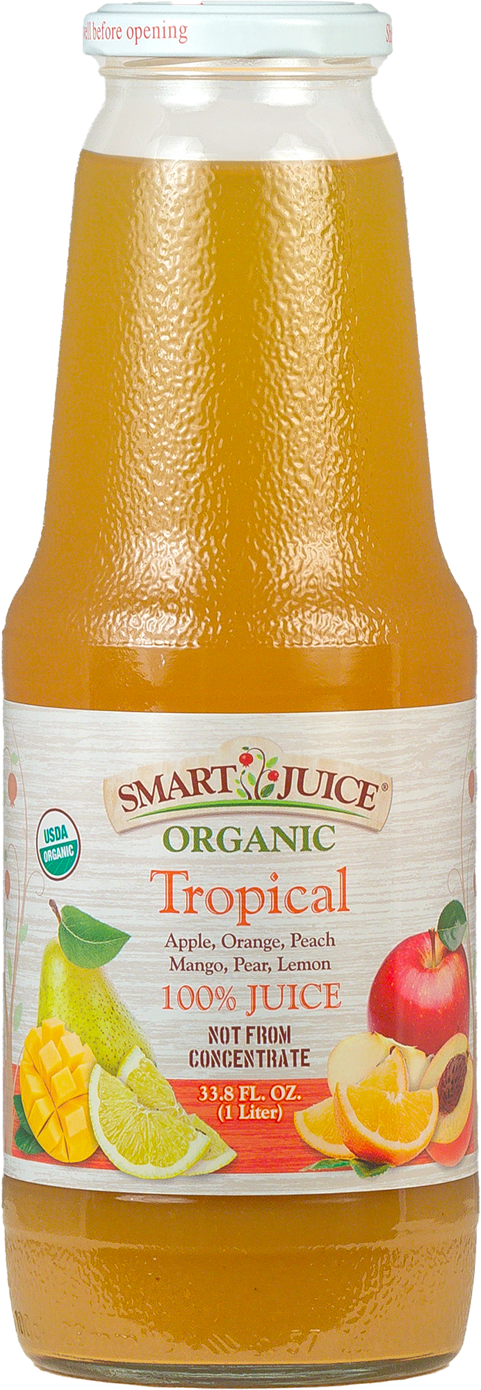 Smart Juice Organic Tropical Juice - 100% Juice, Not From Concentrate - 33.8 fl oz (1L) - (Pack of 6)