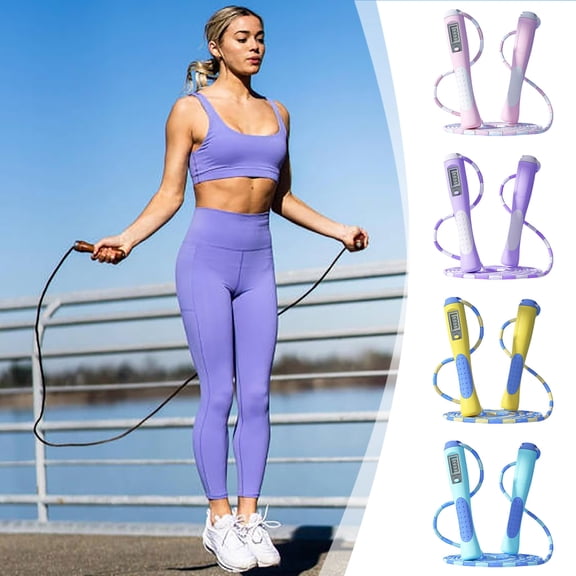 Smart Jump Rope with Counter Adjustable Digital Skipping Rope for Fitness, Boxing Gym Workouts Tangle-Free Rapid Speed Exercise Rope for Men,Women,Kids Ideal for Home Gym Cardio Training (110.24Inch)
