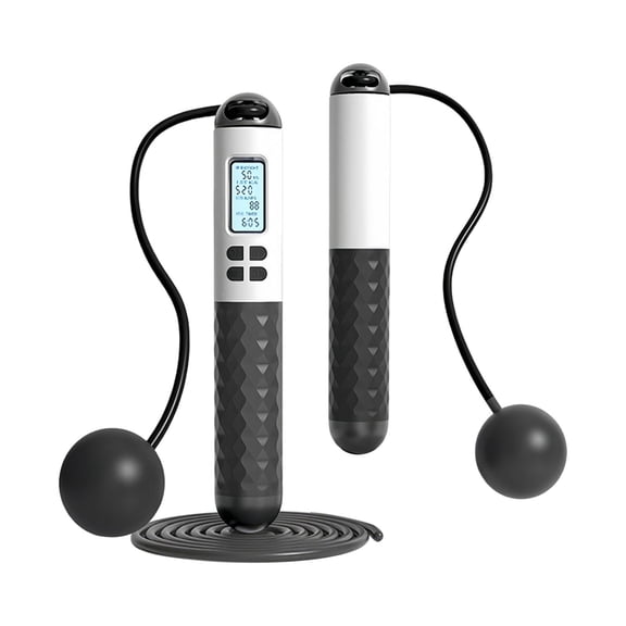 Smart Jump Rope with Counter Cordless Weighted Skipping Rope Adjustable for Men Women, Digital Ropeless Jump Rope for Home Gym Outdoor Fitness Workout with LCD Display