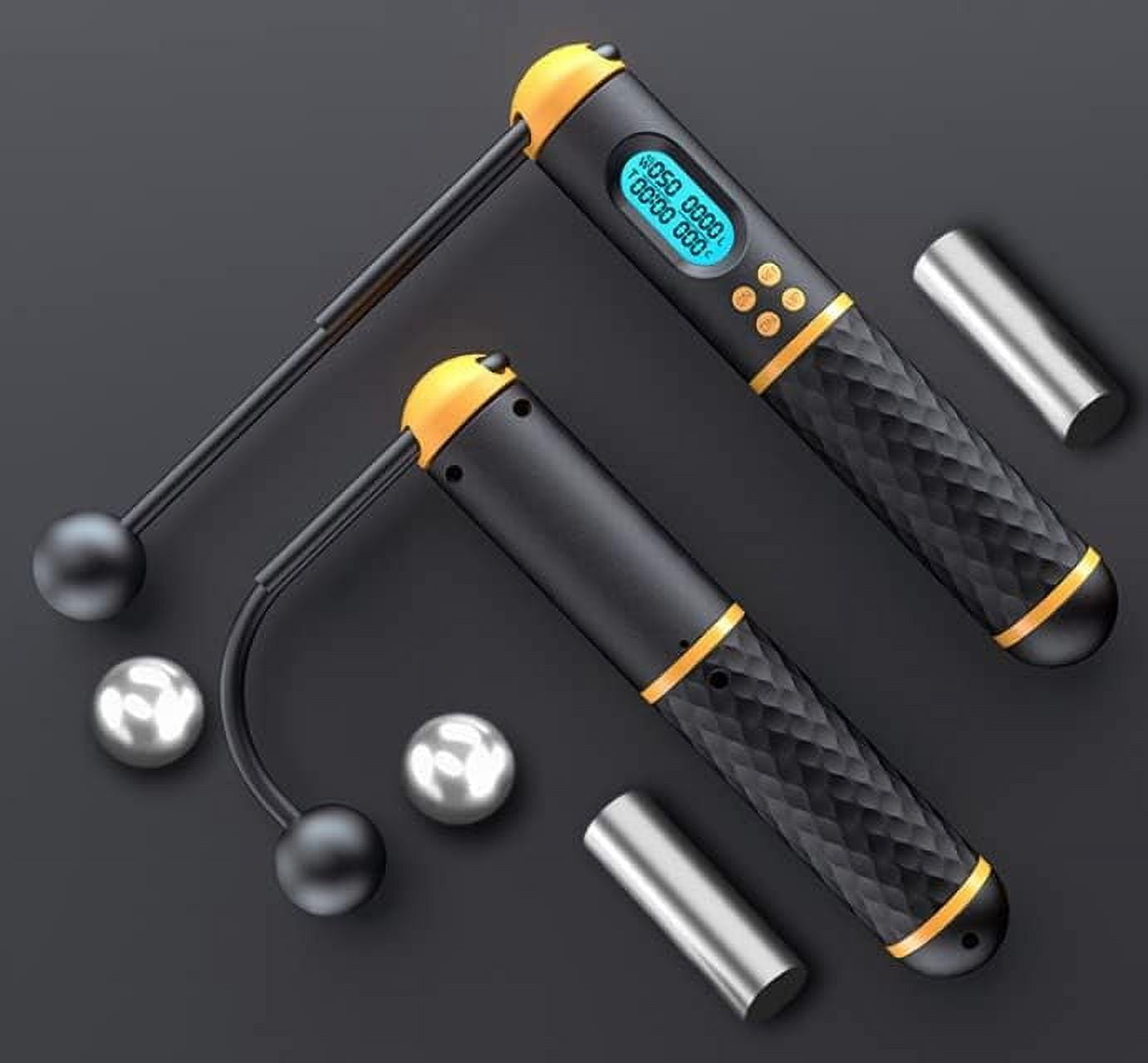 Smart Jump Rope, Fitness Skipping Rope with Weight/Lap/Time/Calorie ...