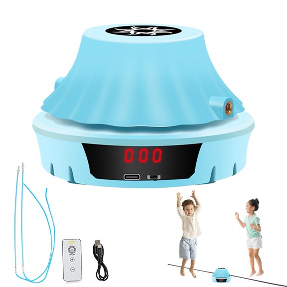 Smart Jump Rope Machine,Electric Rope Skipping Machine with Counter,Remote Control Cordless Skipping Ropes Machines with LED Screen,Gym Equipment for Indoor Outdoor Workout,Family Games Party
