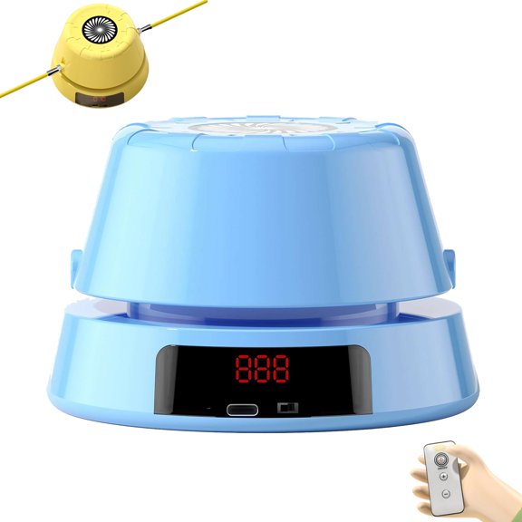 Smart Jump Rope Machine, Hands-Free Automatic Floor Jump Rope for Kids & Adults,1-10 Speed Level Adjustment Multiplayer Fitness Trainer LED Display Counter,Rechargeable for Family & Home