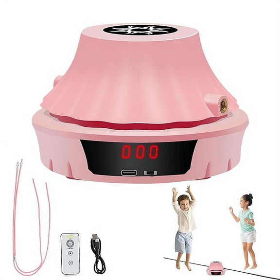 Smart Jump Rope Machine with Remote, 10-Speed Hands-Free Electronic Skipping Rope, LED Counter Indoor Workout Equipment for Family Gym Party
