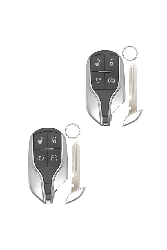 Smart Key Fob Remote Star For 2014 - 2017 Maserati Quattroporte Ghibli M3N-7393490 433Mhz 46 chip (2 pack)