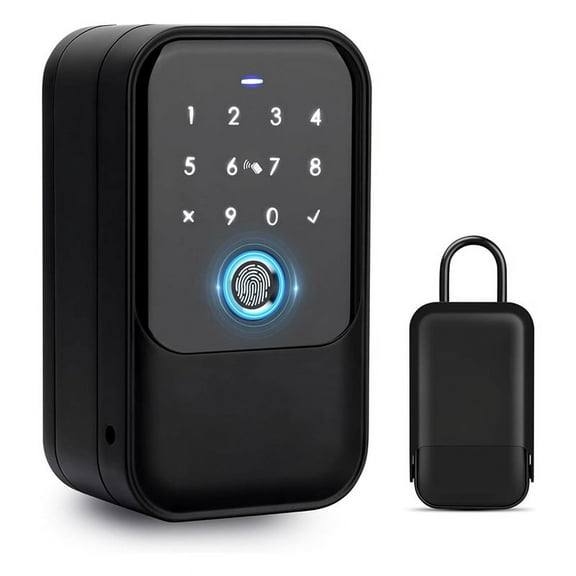 Smart Key Lock Box, Fingerprint, Control, Key, Password, Access Card, Bluetooth Unlock, Office Security - Wall-Mounted