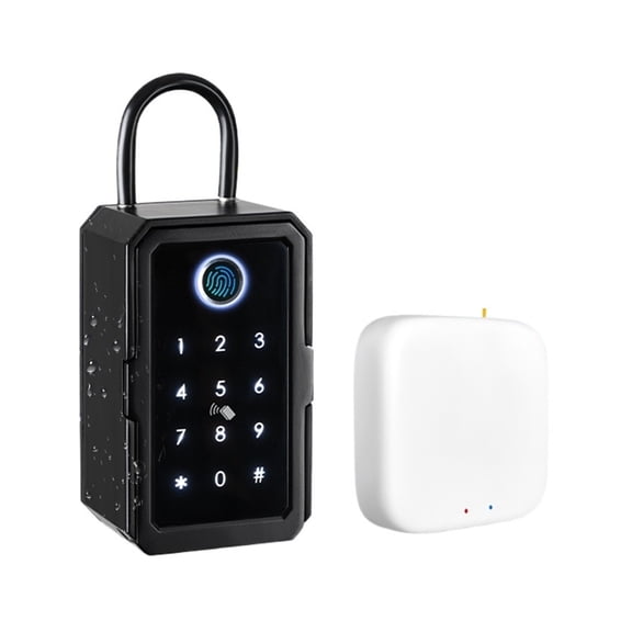 Smart Key Lock Box TTLOCK/Tuya Finrprint Safes IP65 Waterproof Password Phone Control Wall Mount Keys Safe Stora Lock Box ,Security and Anti-Theft