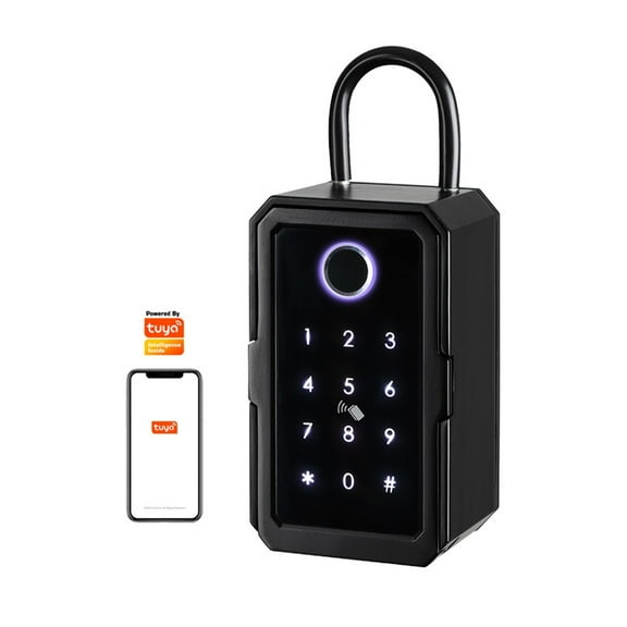 Smart Key Lock Box With Remote Access Metal Waterproof Lockbox For Keys Hider Finrprint Digital Code App Safe Security Boxes ,Easy Installation