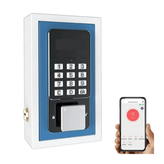 Smart Key Safe Box Phone Remote Control Wifi Security Boxes Password Outdoor Security Electronic Wall mounted Lock Boxes ,Compact Design