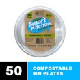 thumbnail image 1 of Smart Kitchen Compostable, 9" diameter Round Plates, 50 count, 1 of 6