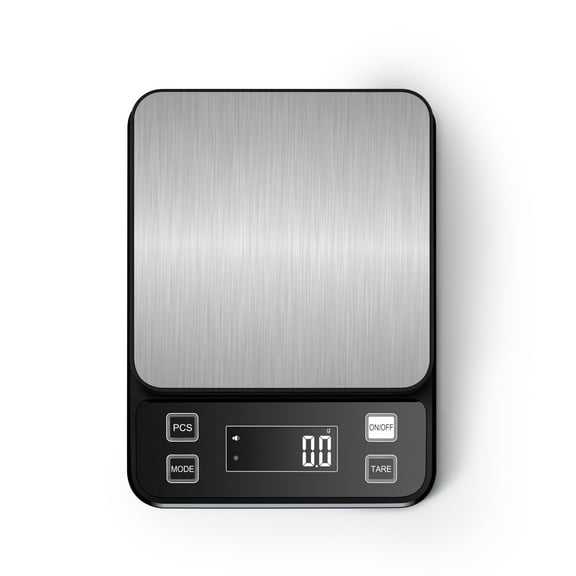 Smart Kitchen Scale - Waterproof Digital Food Scale with LED, Alarm, Tare, Counting,5kgs 0.1g Accuracy for Baking, Cooking, Coffee, Milk