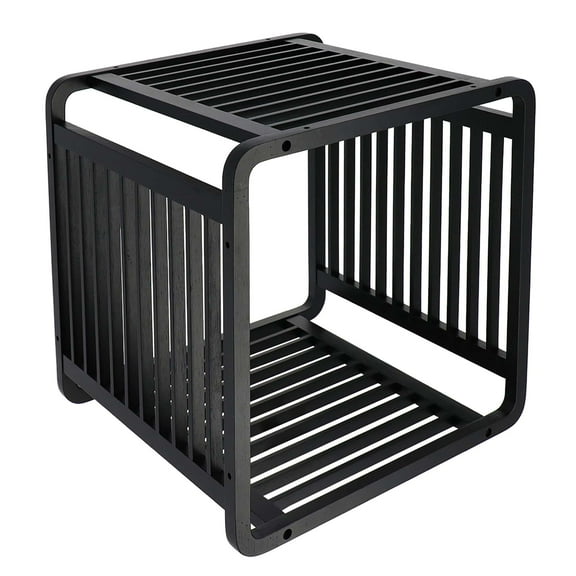 Smart Kube Black Bamboo Cube Storage, 13" Stackable Shelf Organizer