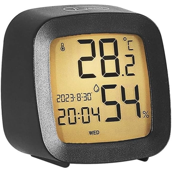Smart LCD Alarm Clock with Temp & Humidity Display - Voice Control Backlight, Snooze, 12/24H, C/F for Bedroom & Office(XX)