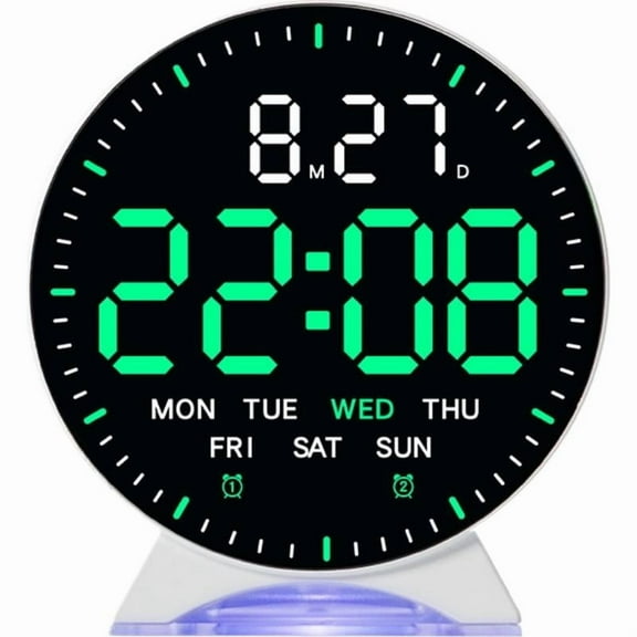 Smart LED Alarm Clock With Countdown Timer, Dual Alarms, Date Display & Jumping Seconds, Multifunctional Clock Night Light for Bedroom/Office