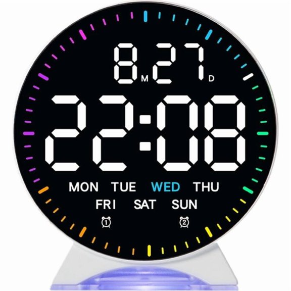 Smart LED Alarm Clock With Countdown Timer, Dual Alarms, Date Display & Jumping Seconds, Multifunctional Clock Night Light for Bedroom/Office