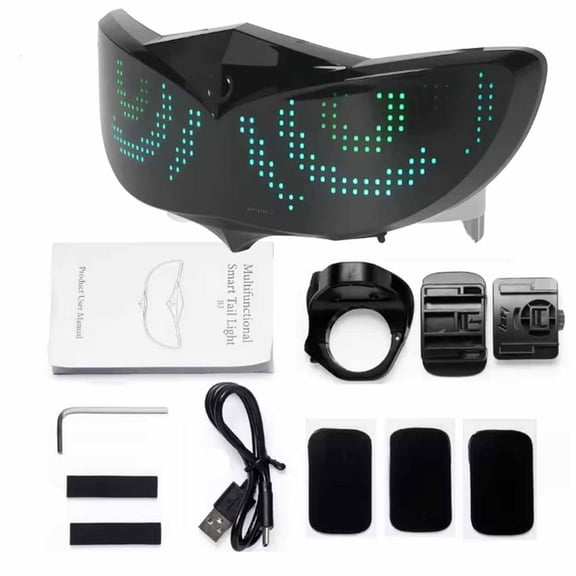 Smart LED Bike Tail Light, App-Controlled Programmable Rear Light