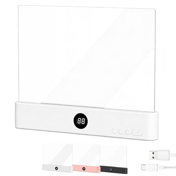 Smart LED Book Light, 3 Colors & Timer, Book Page Light,Dimmable Panel Plate Lamp Book Full Page Light for Reading in Bed at Night, Gifts for Readers Women Men