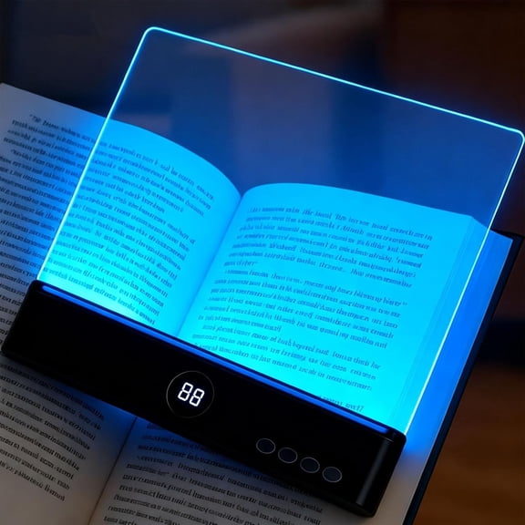 Smart LED Book Light – Eye-Safe, Glare-Free Glow with Fingerprint-Resistant Design, Adjustable Brightness & Auto Timer for Cozy Night Reading