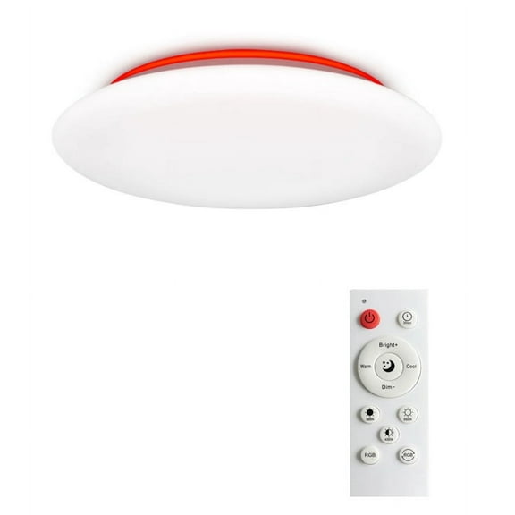 Smart LED Ceiling Light 12" RGB Color Changing 28W App Controlled 20 Modes Timer for living, office, and bedroom
