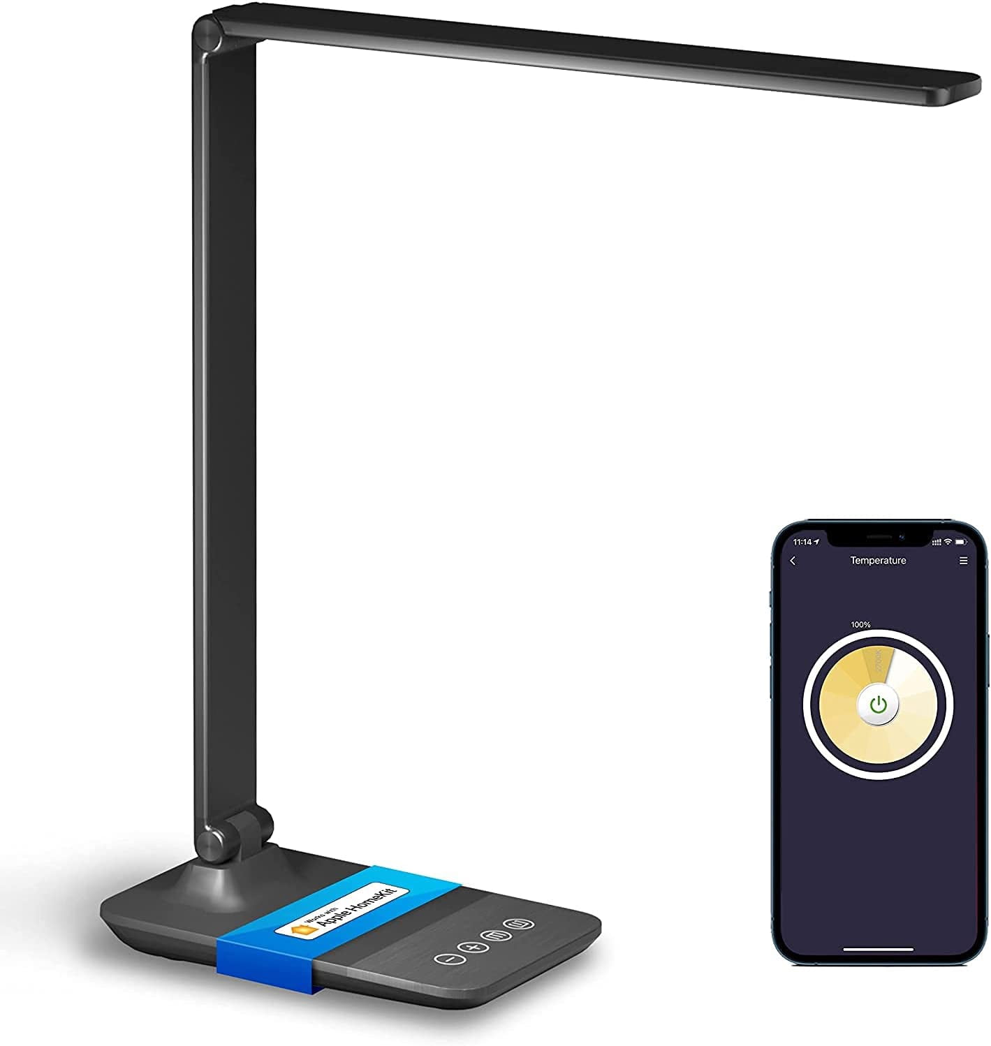 Smart LED Desk Light, Metal LED Desk Lamp Works with HomeKit, Alexa and ...