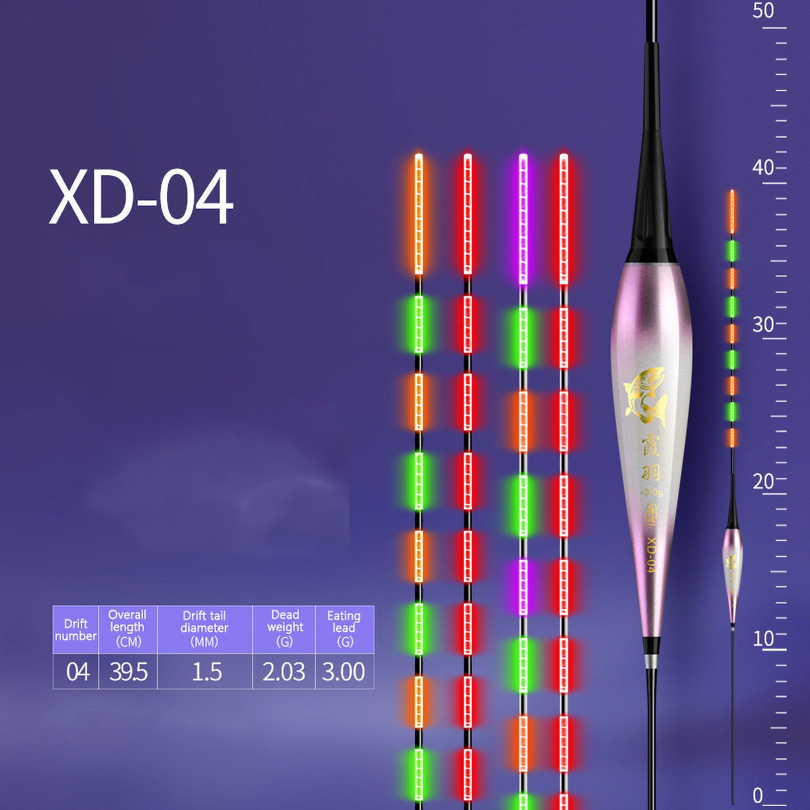 Smart LED Fishing Float 2Light Highly Sensitive Remind Buoy Gravity