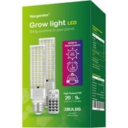 Smart LED Grow Light Bulbs for Gooseneck Clamp Light - Dimmable, Sun Mode Dimming, Auto On/Off Timer, Remote Control - Full Spectrum for Indoor Plant Growth - Mimics Real Sunshine
