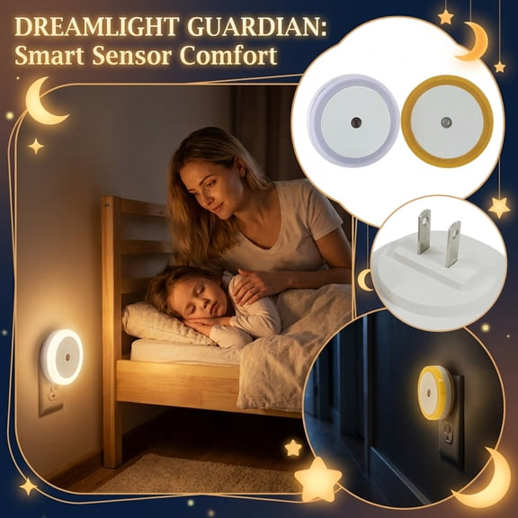 Smart LED Night Light with Dusk to Dawn Sensor, Motion Activated Auto Dimming Plug-in Lamp for Bedroom Bathroom Hallway, Energy Efficient Low Level Lighting (1 Pack)