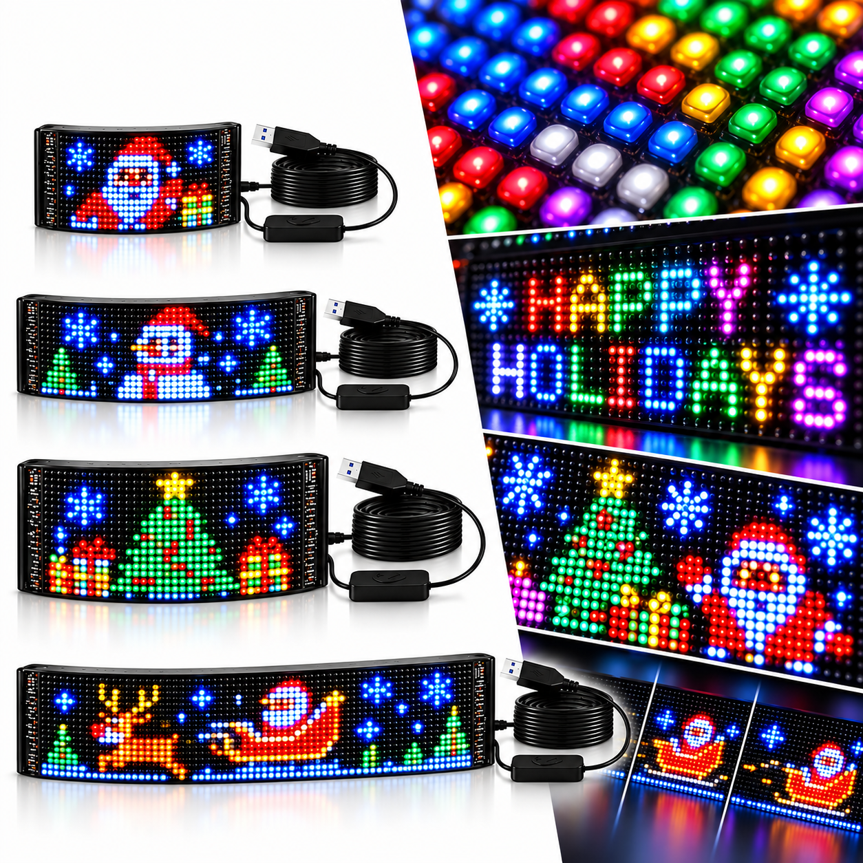 Smart LED Pixel Car Display, App-Controlled Custom Text Car Window Sign ...