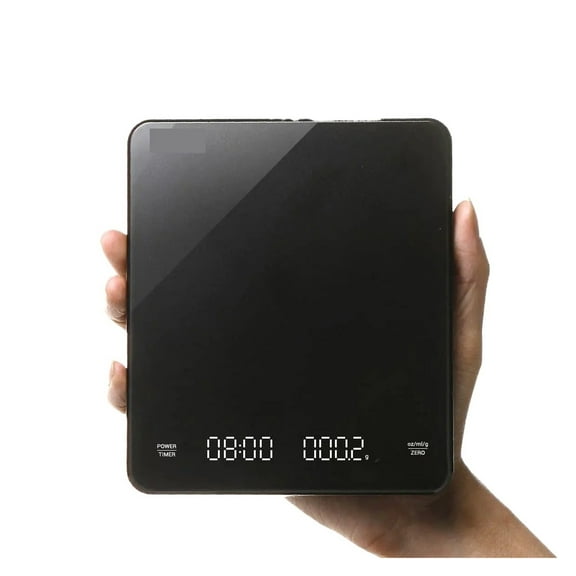 Smart LED Screen Coffee Scale Kitchen Scales, 3kg/0.1g Mirror+Basic+Electronic Scale Built-in Auto Timer Pour Over Espresso
