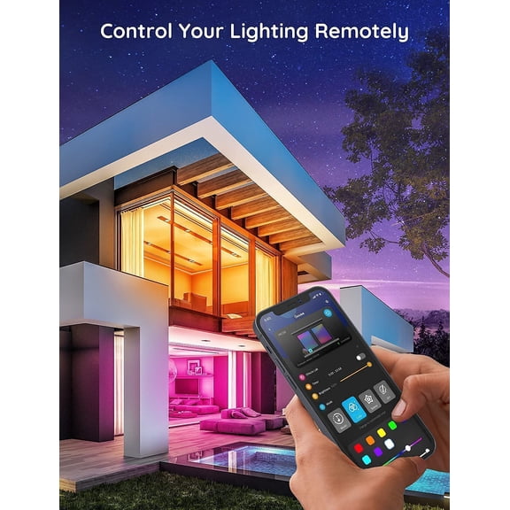 Smart LED Strip Lights, 65.6ft WiFi LED Strip Lighting, Work with Alexa and Google Home, Mode and Music Sync RGB LED Lights for Home Decor, 2 Rolls of 32.8ft (No Remote Control)