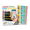 thumbnail image 1 of Smart Labels QR Code Labels for Storage Scannable Inventory Tracking & Moving Stickers, 48-Pack, 1 of 11