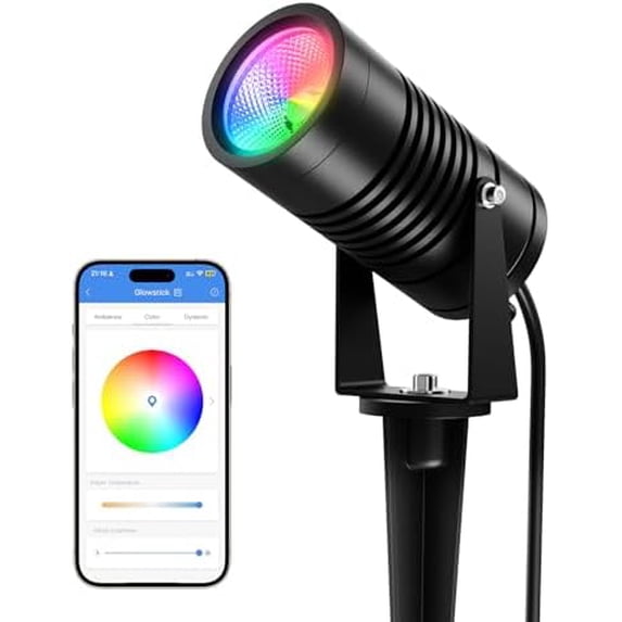 Smart Landscape Lights, APP Controlled RGBCW Color Changing Spotlights, IP65 Waterproof Low Voltage Outdoor Spotlights, Wireless Group Control for Garden, Yard, Holiday Decor$$Tools & Hardware Other