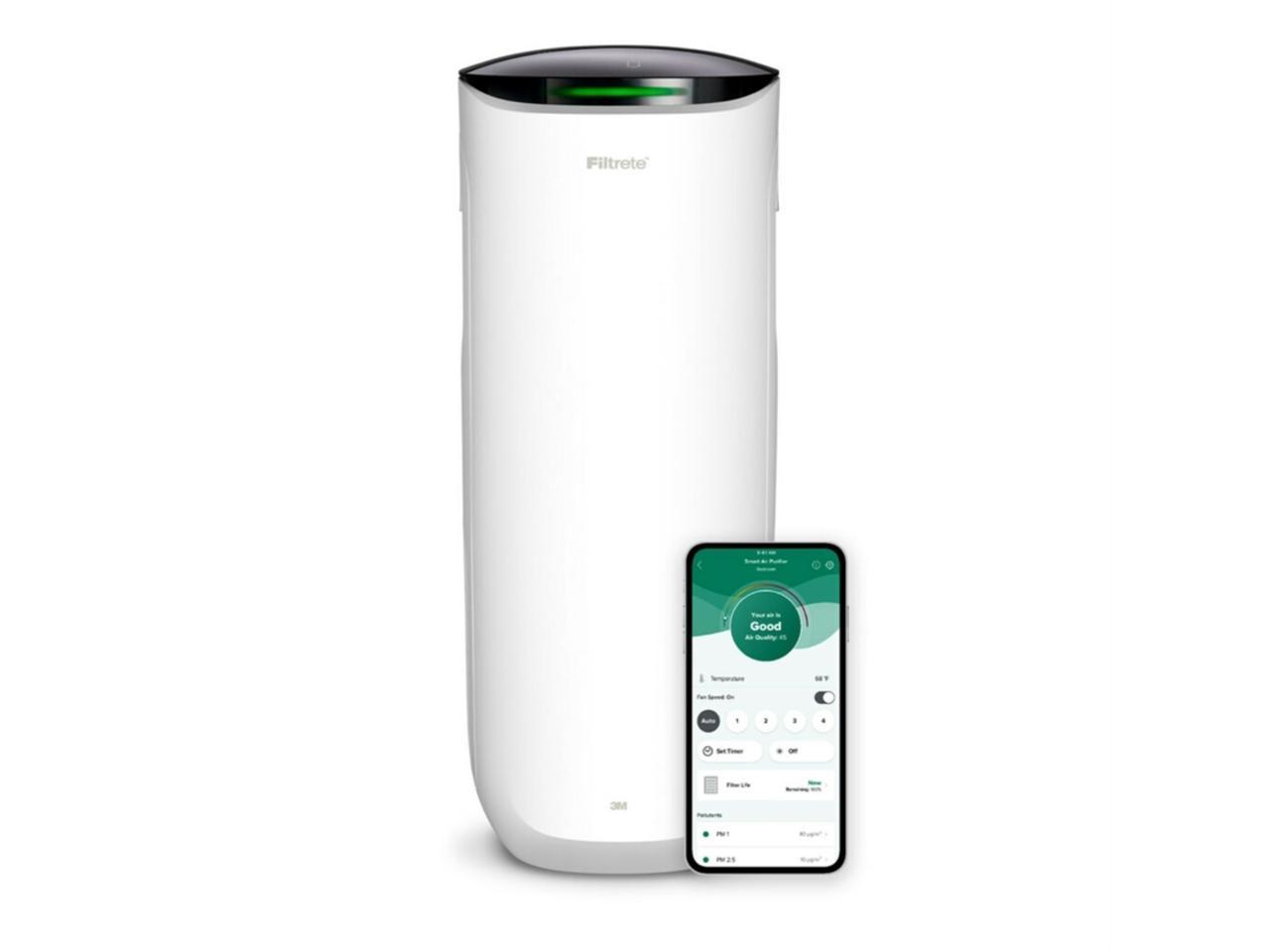 Smart Large Room Air Purifier 310 sq ft Room Capacity White FAPST02N