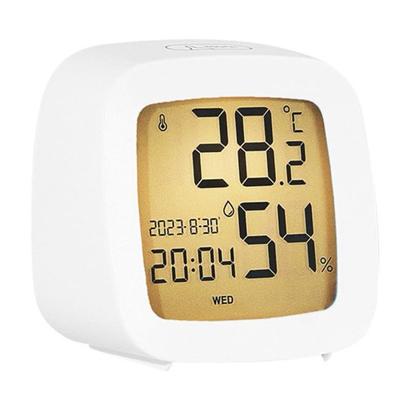 Smart Lcd Alarm Clock With Temperature, Humidity & Voice Control Backlight