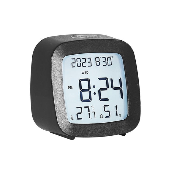 Smart Lcd Alarm Clock With Temperature, Humidity & Voice Control Backlight