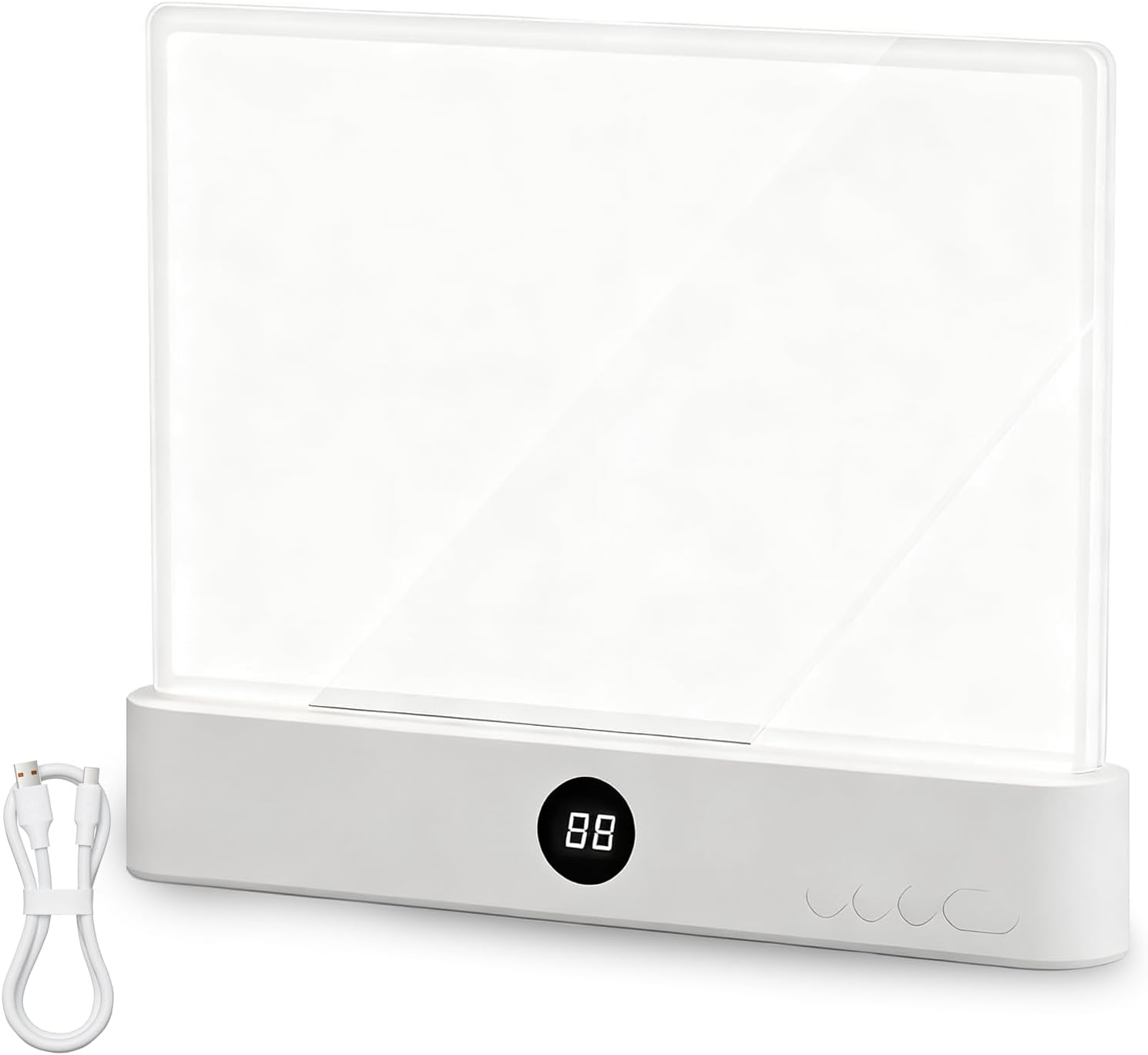 Smart Led Book Light, 2025 New Rechargeable 3 Color Flat Student ...
