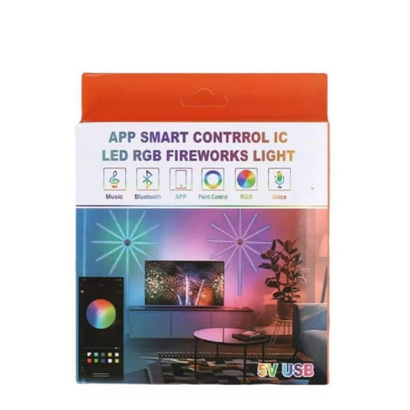 Smart Led Lights Usb Powered Room Decor Color Changing Led Lights For Bedroom With Burst Effect Rgb Strip Lights With Remote App Control