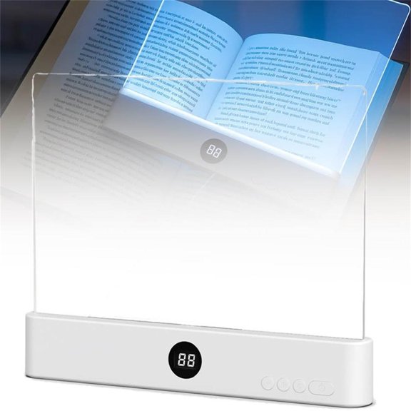 Smart Led Reading Light, Book Light Treasure Box, Rechargeable Clear LED Flat Reading Light with 3 Colors & Timer, Doodleable Study Lamp, The Quiet Reader's Dream Lights