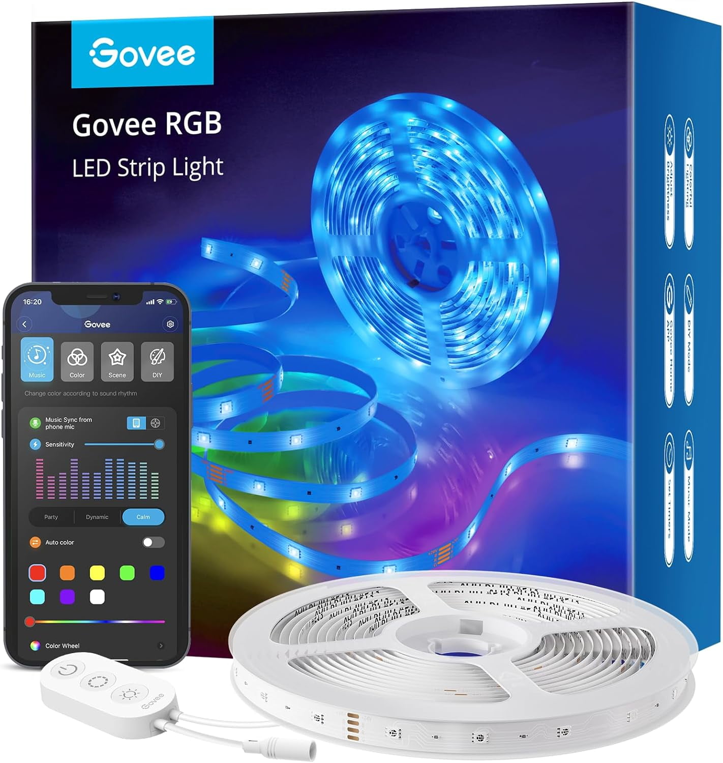 Smart Led Strip Lights, 16.4Ft Wifi Led Strip Lighting Work With Alexa And Google Assistant, 16