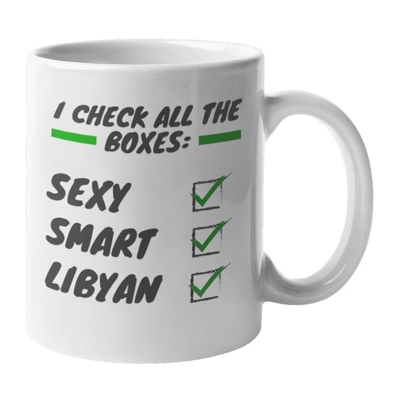 Smart Libyan, Libya Arabian Theme Coffee & Tea Gift Mug (11oz)