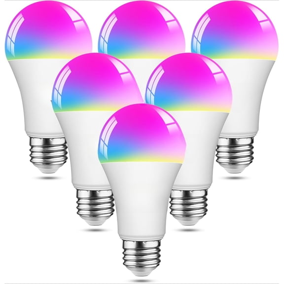 Smart Light Bulbs 100W Equiv., 1350LM 11W Smart Bulb Works with Alexa/Google Home/Smart Life, A19 E26 RGBCW Color Changing, No Hub Required, 2.4G WiFi Bluetooth Bulb, ETL Listed, 1PC